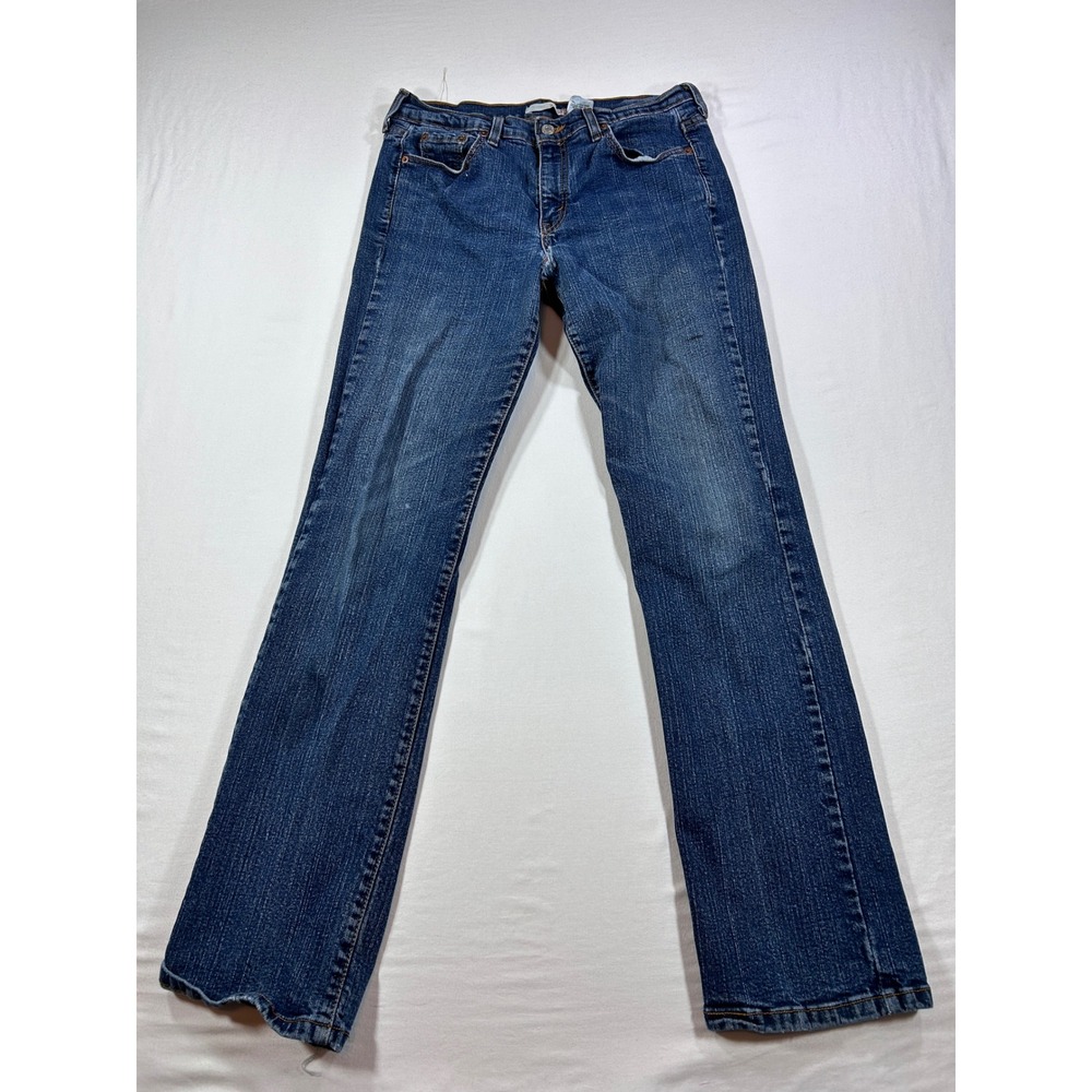 Levis 505 Straight Leg Jeans Womens 10 M Blue Denim Medium Wash Stretch 505-0248